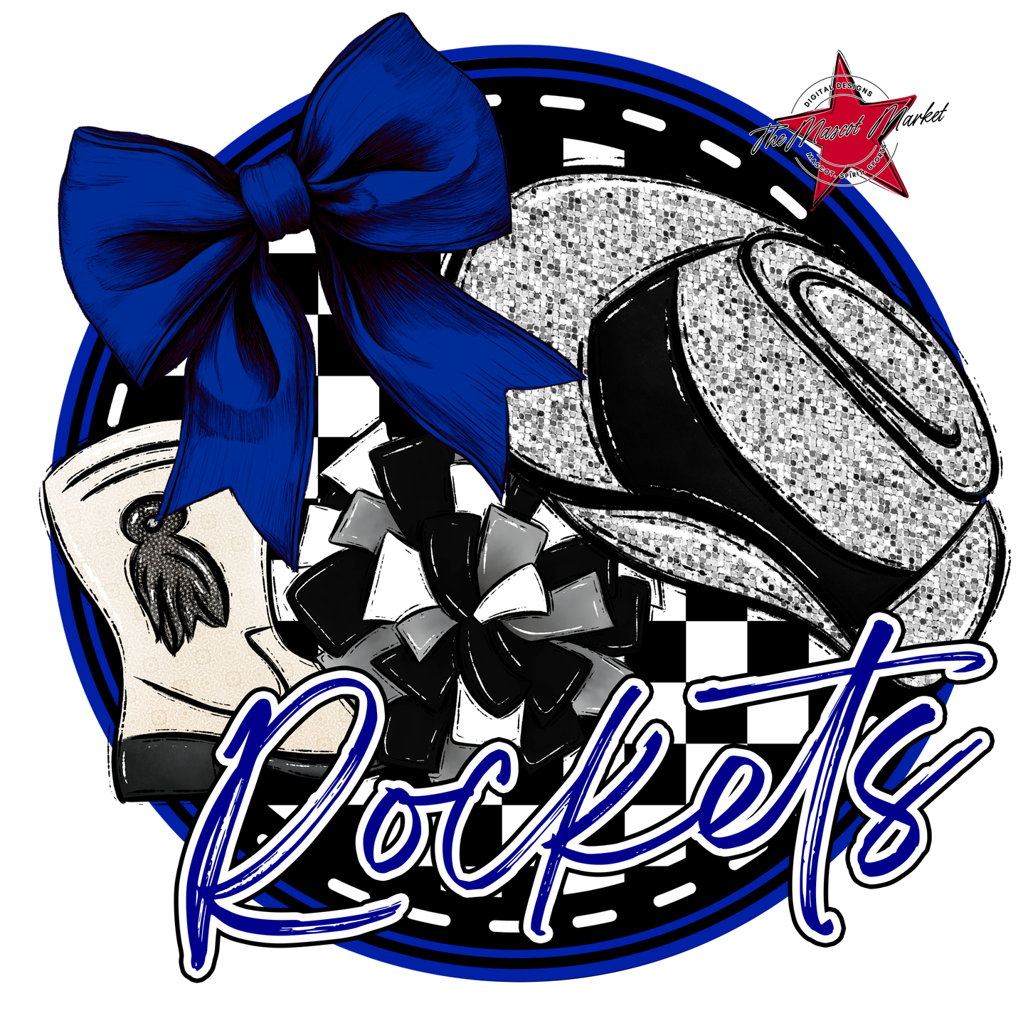 Rockets Circle Drillteam Design-Blue