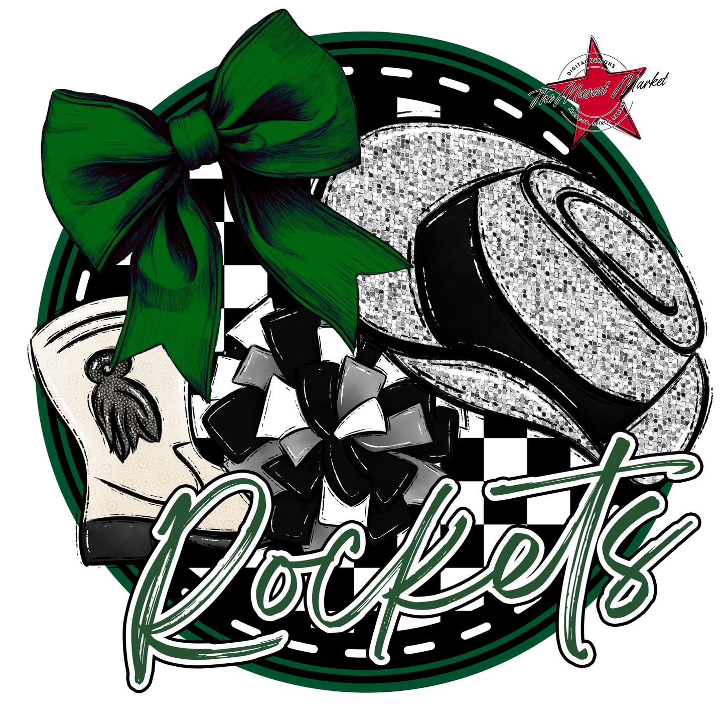 Rockets Circle Drillteam Design-Green