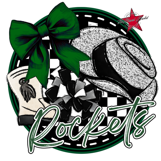 Rockets Circle Drillteam Design-Green