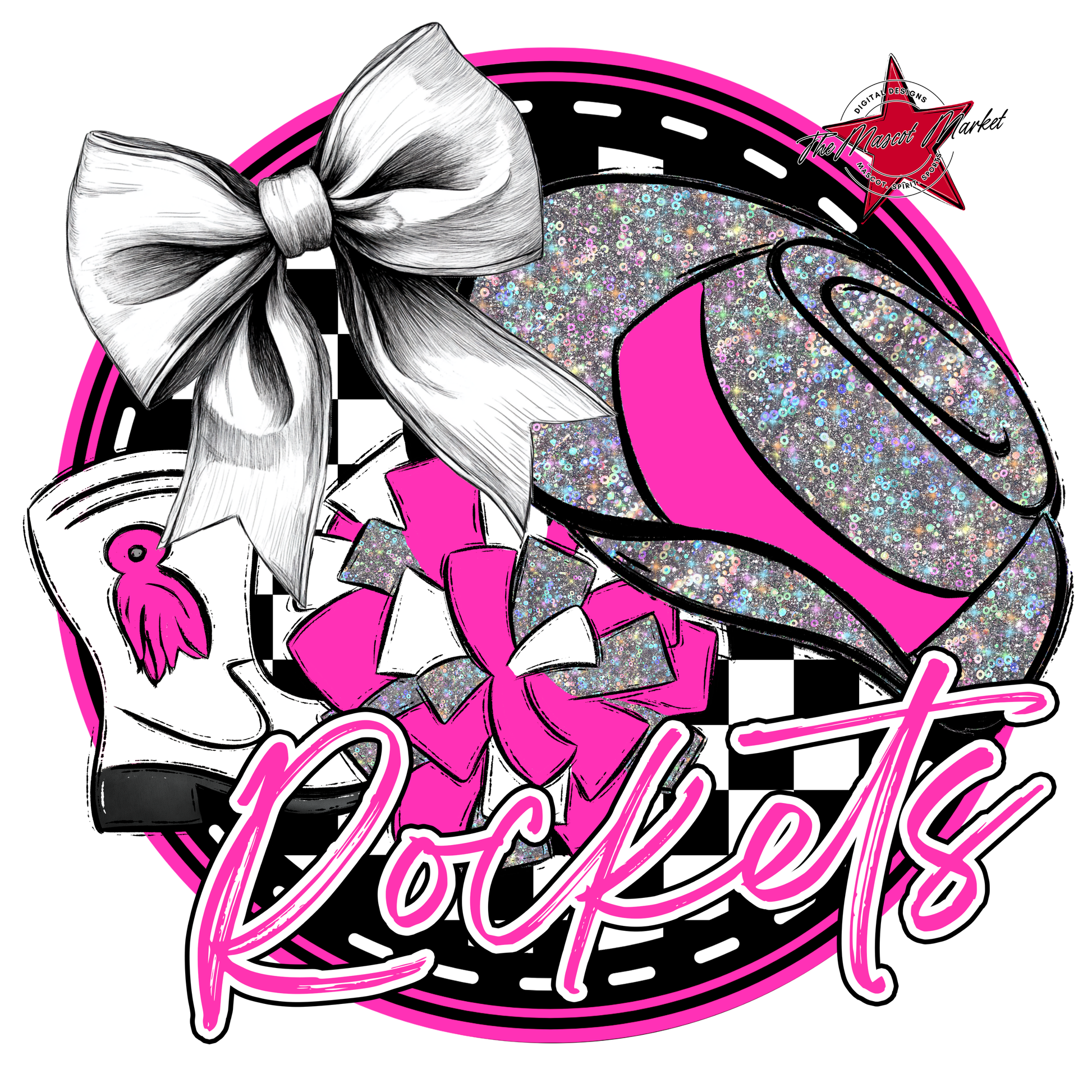 Rockets Circle Drillteam Design-Pink
