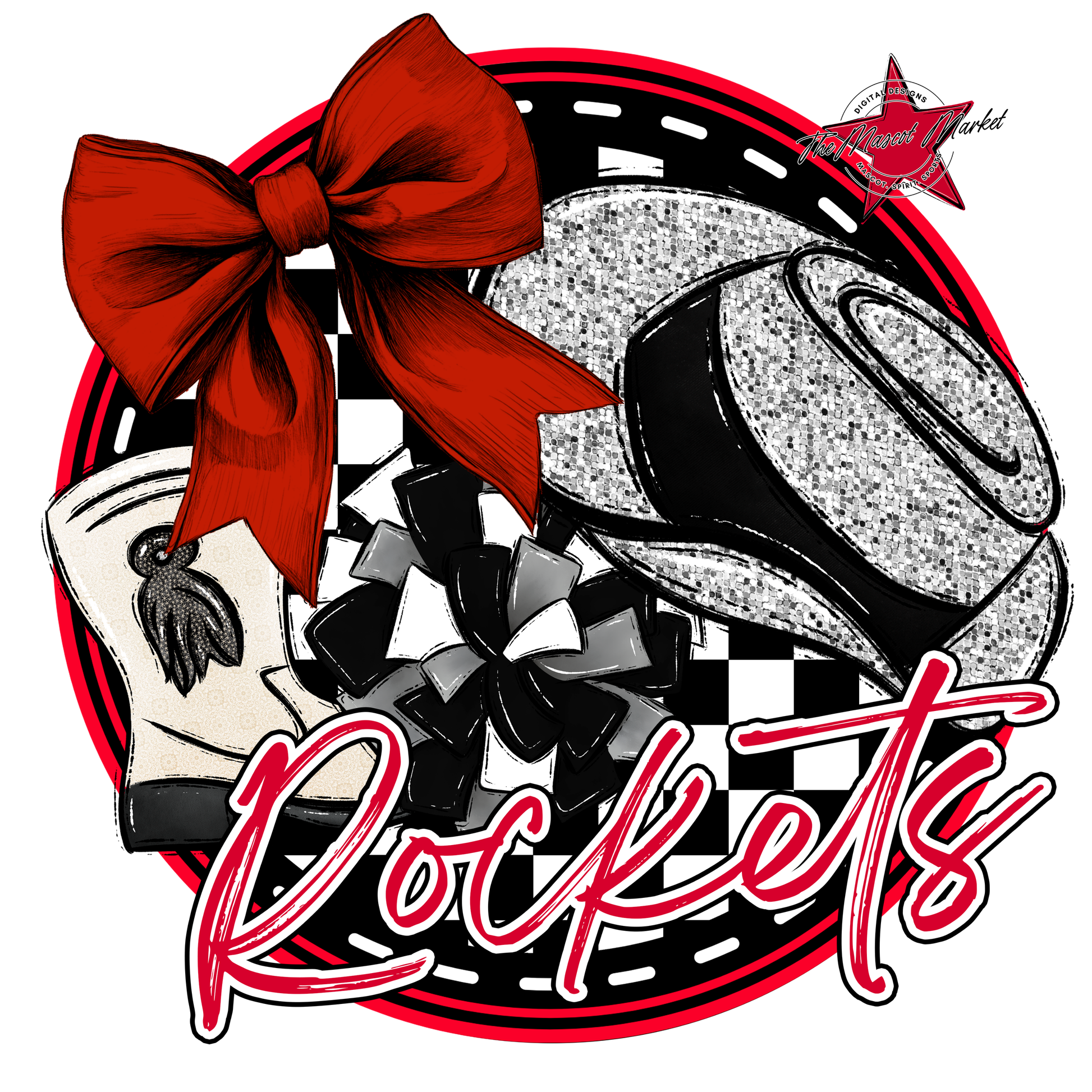 Rockets Circle Drillteam Design-Red