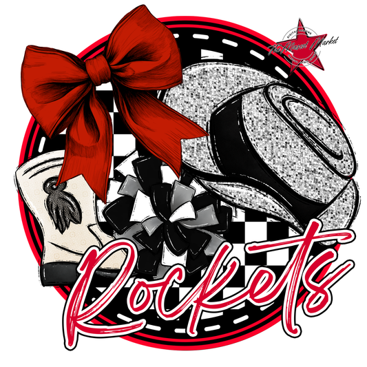 Rockets Circle Drillteam Design-Red
