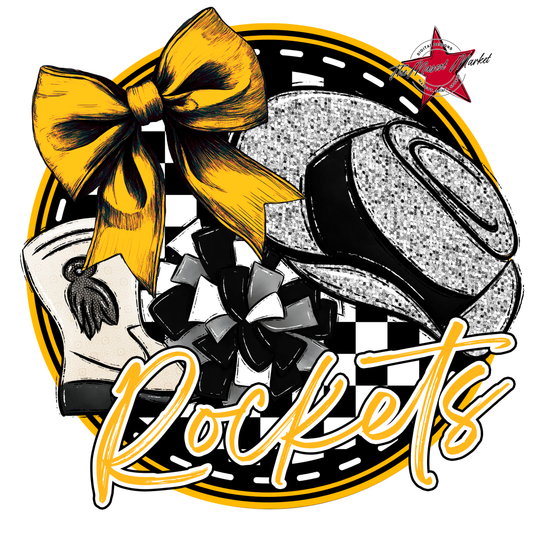 Rockets Circle Drillteam Design-Yellow