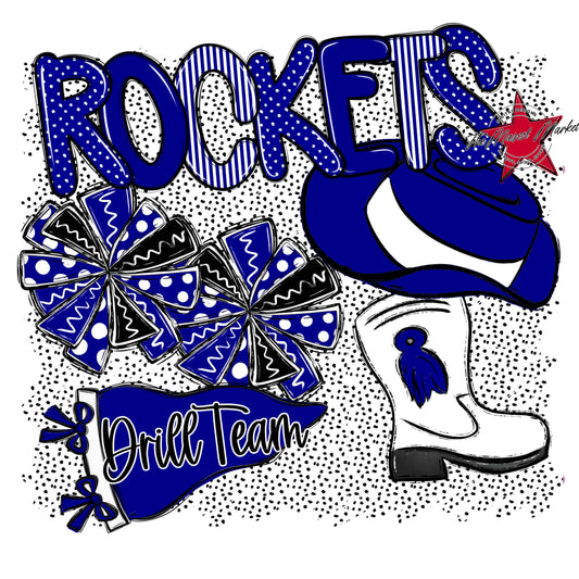 Rockets Drillteam Spirit-Blue