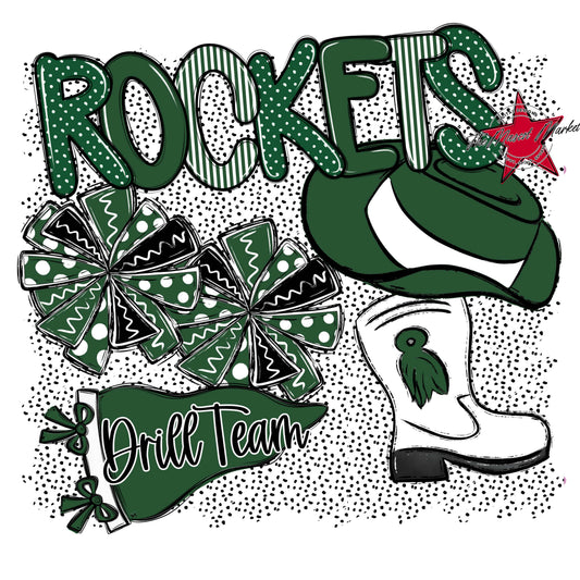 Rockets Drillteam Spirit-Green