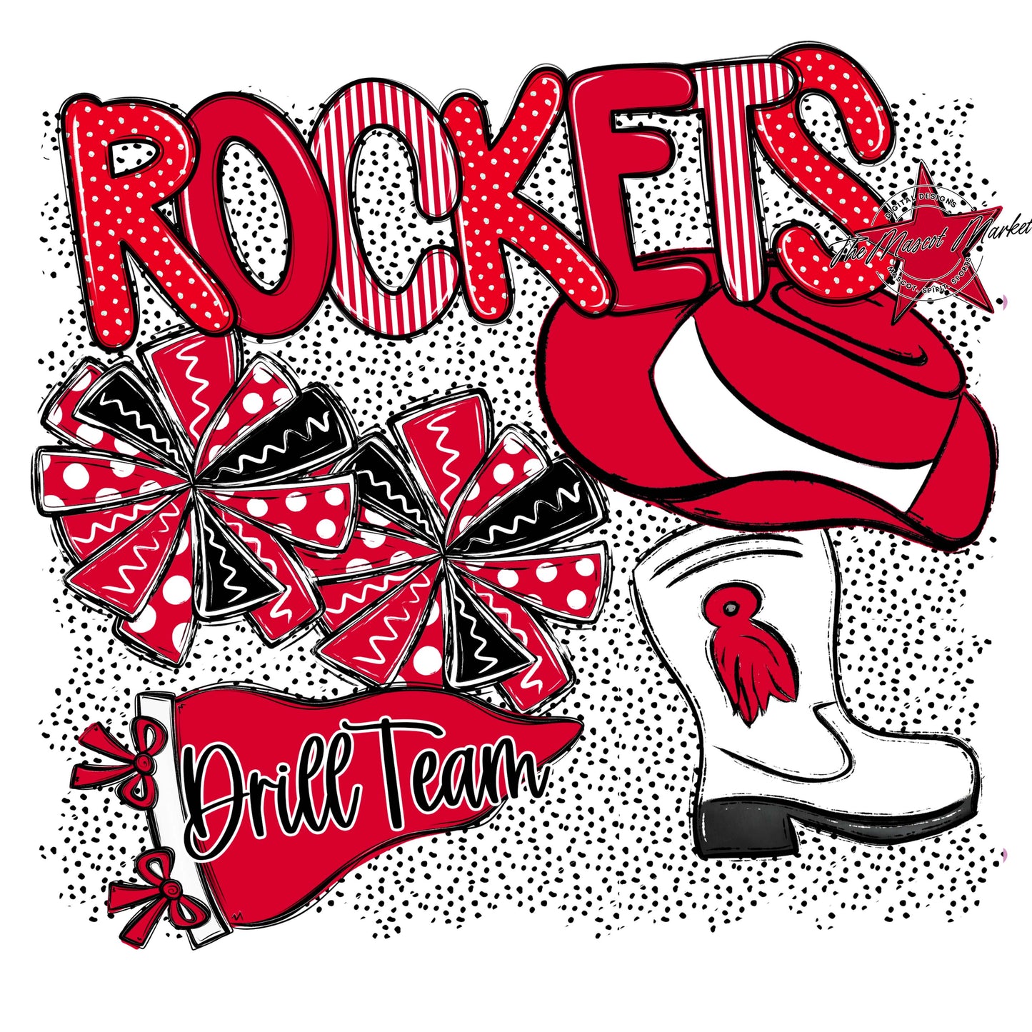 Rockets Drillteam Spirit-Red