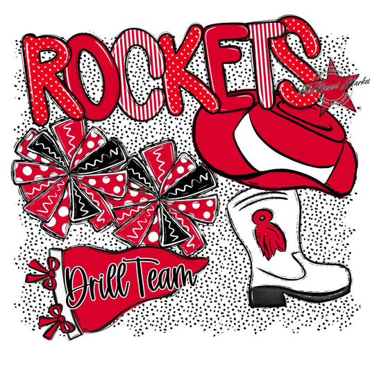Rockets Drillteam Spirit-Red
