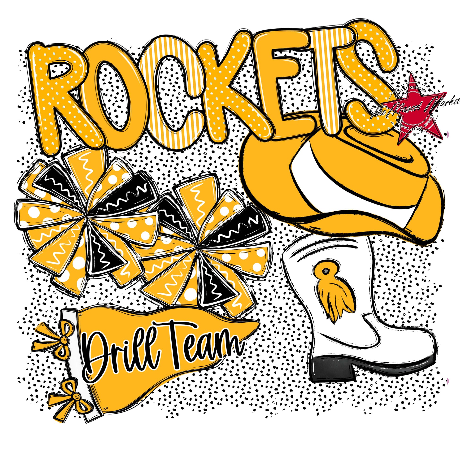 Rockets Drillteam Spirit-Yellow