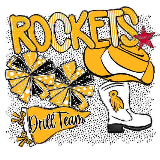 Rockets Drillteam Spirit-Yellow