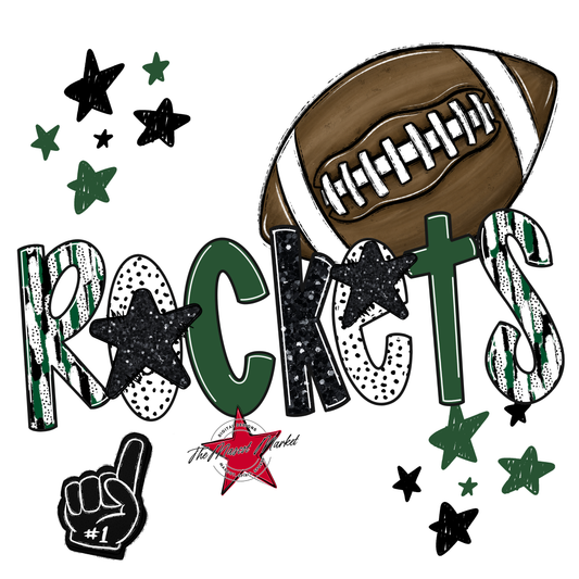 Rockets Football Scrape-Green