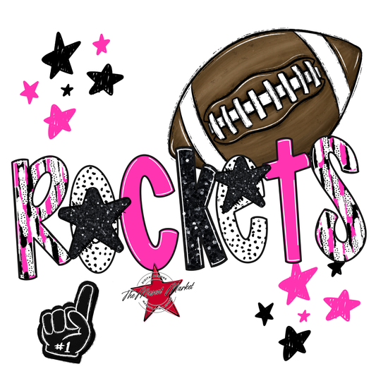 Rockets Football Scrape-Pink