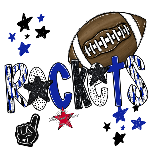 Rockets Football Scrape-Royal Blue