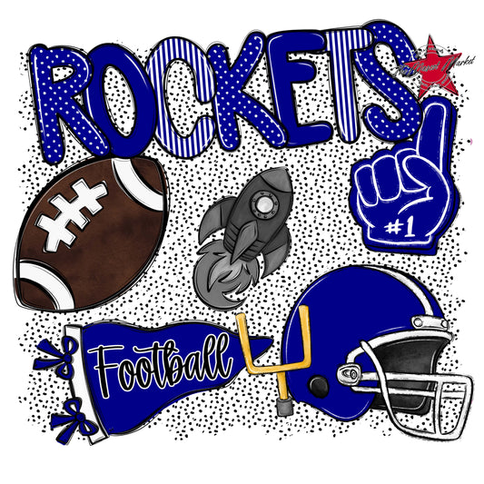 Rockets Football Spirit-Blue