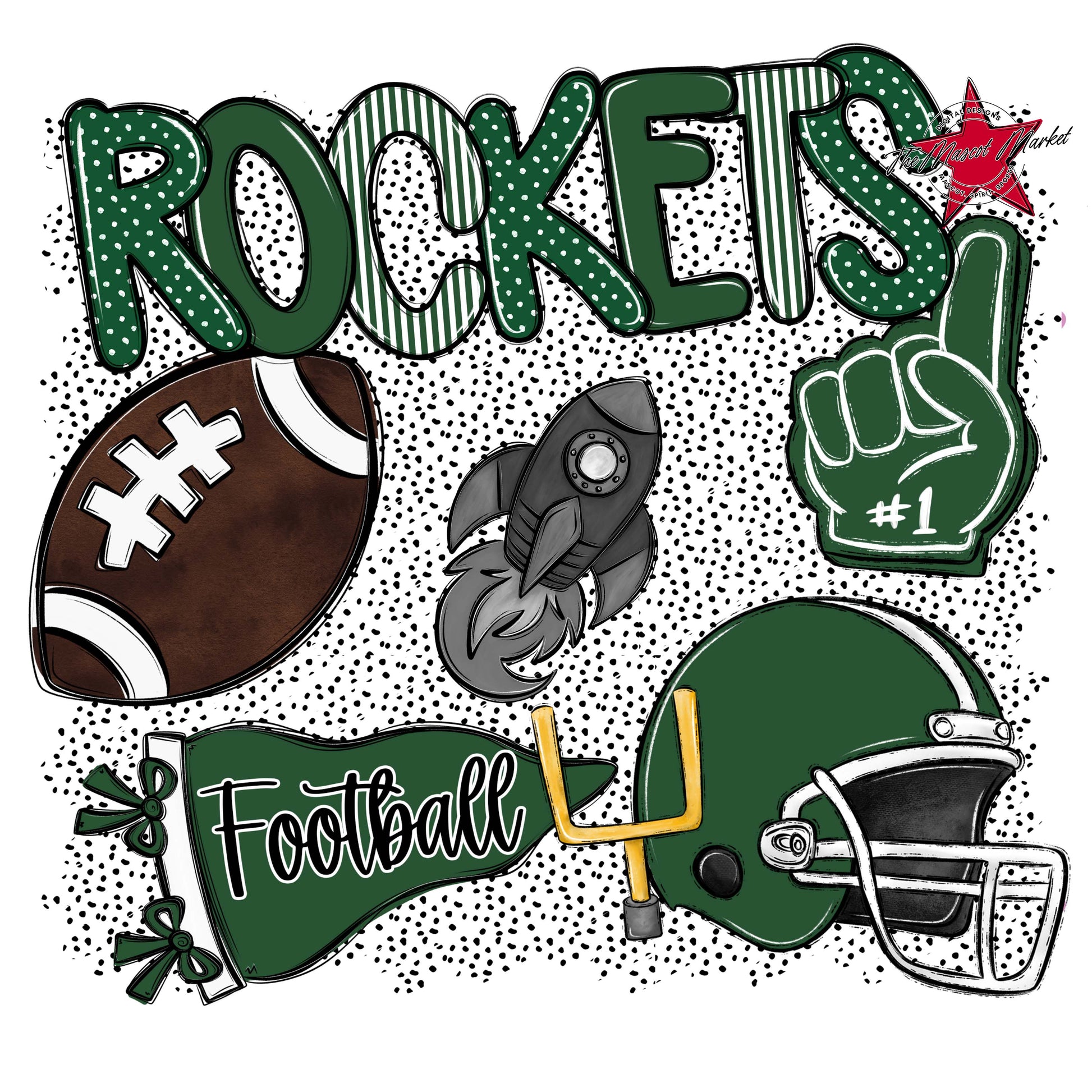 Rockets Football Spirit-Green