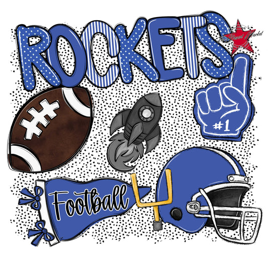 Rockets Football Spirit-Off Blue