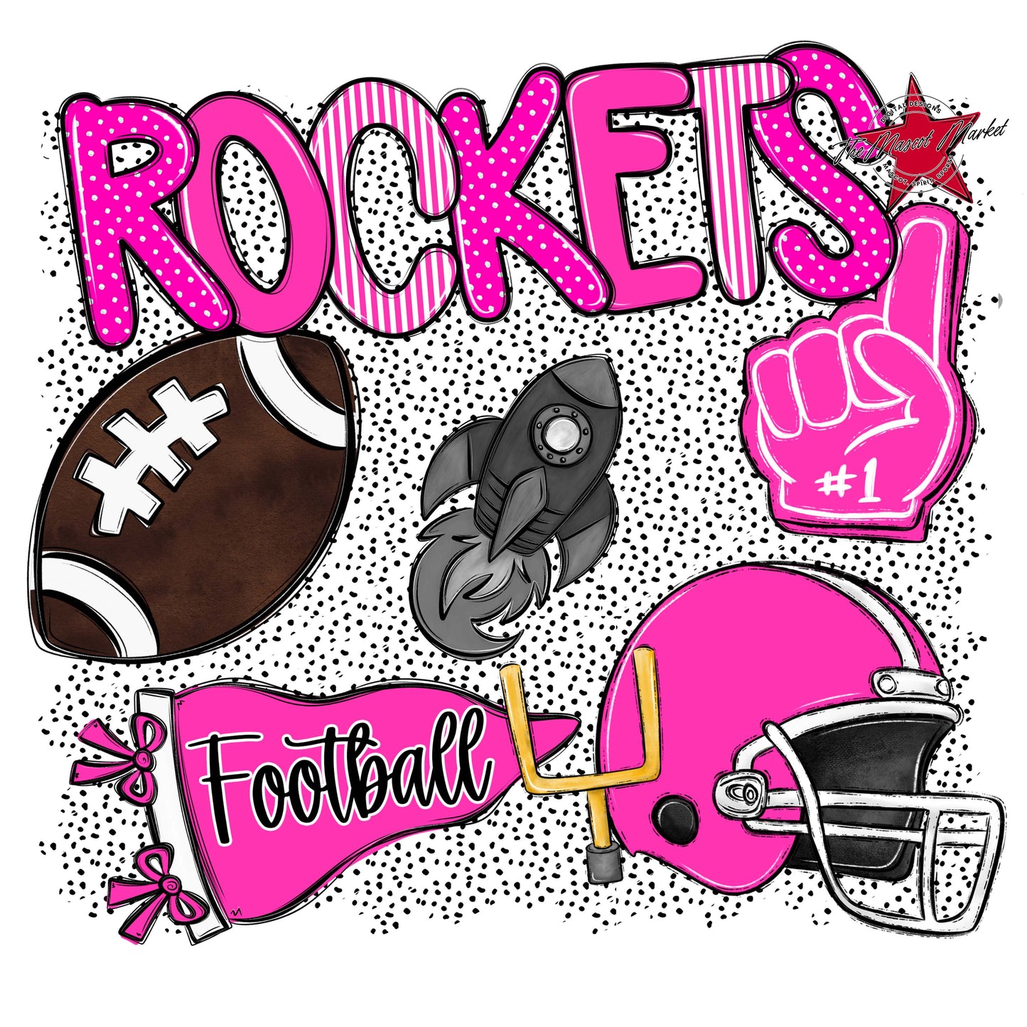 Rockets Football Spirit-Pink