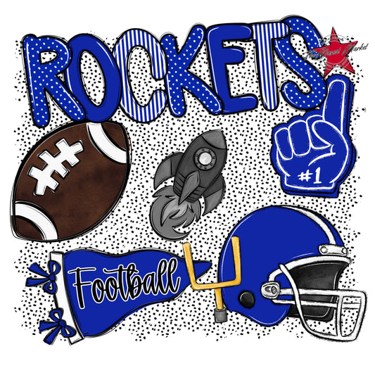 Rockets Football Spirit-Royal Blue