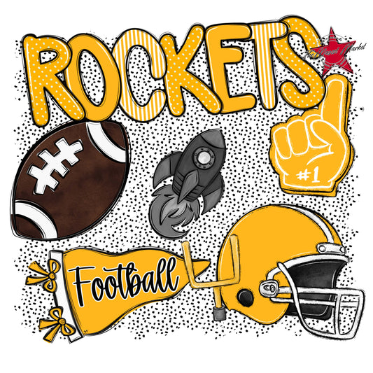 Rockets Football Spirit-Yellow