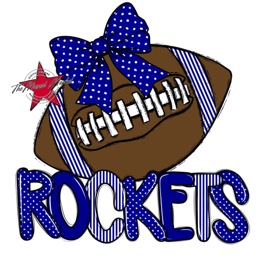 Rockets Football Spirit Design-Blue