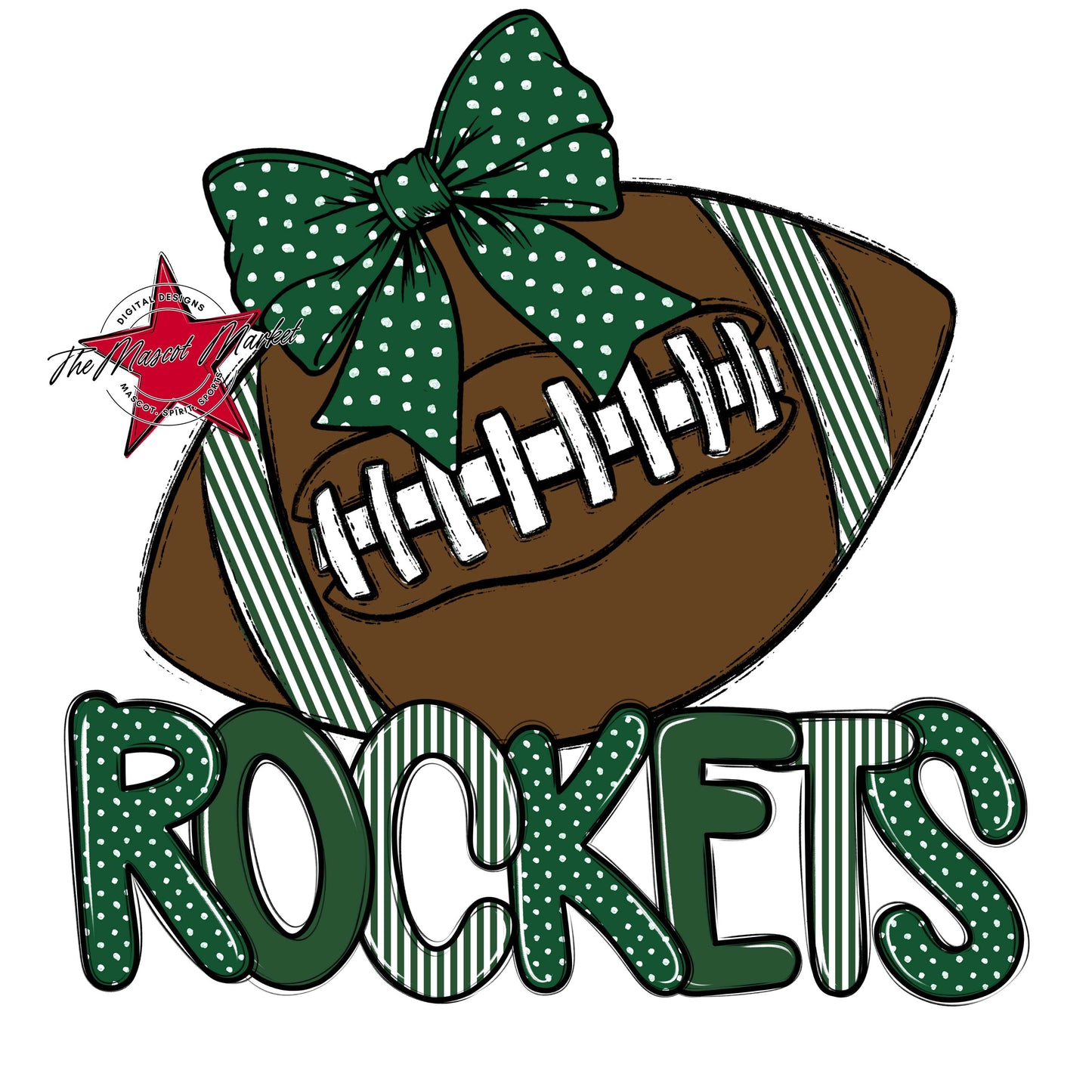 Rockets Football Spirit Design-Green