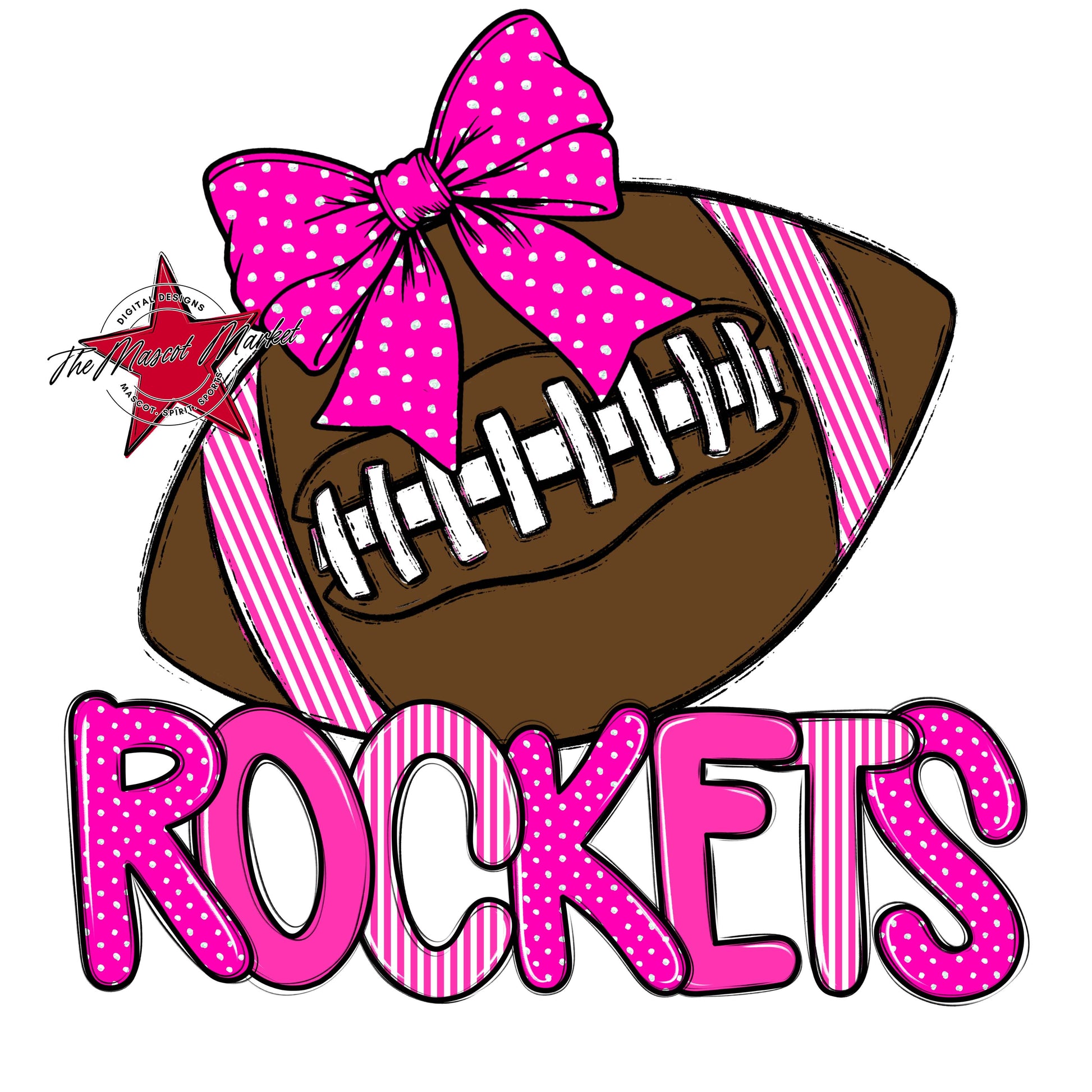 Rockets Football Spirit Design-Pink