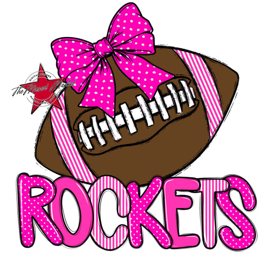 Rockets Football Spirit Design-Pink