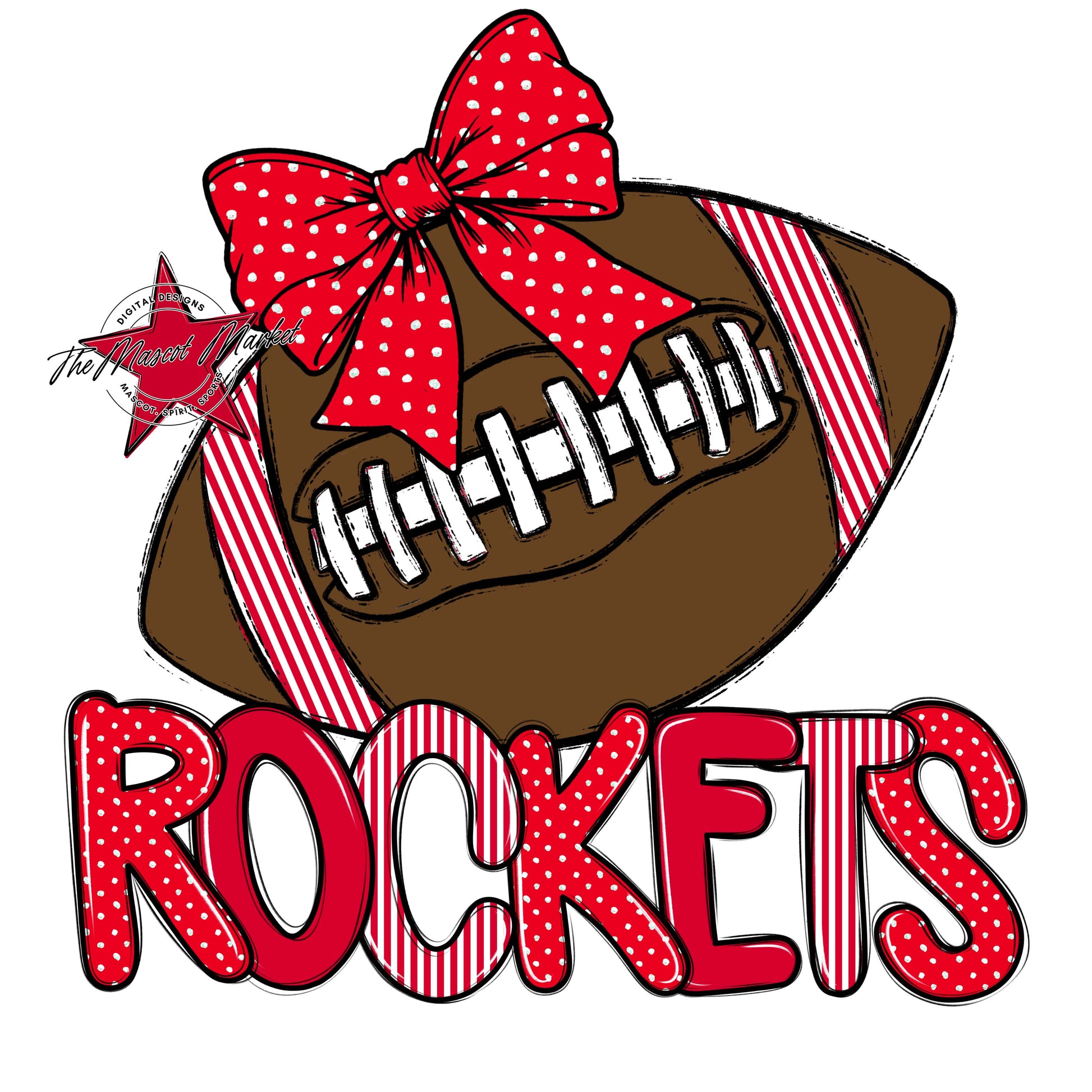 Rockets Football Spirit Design-Red