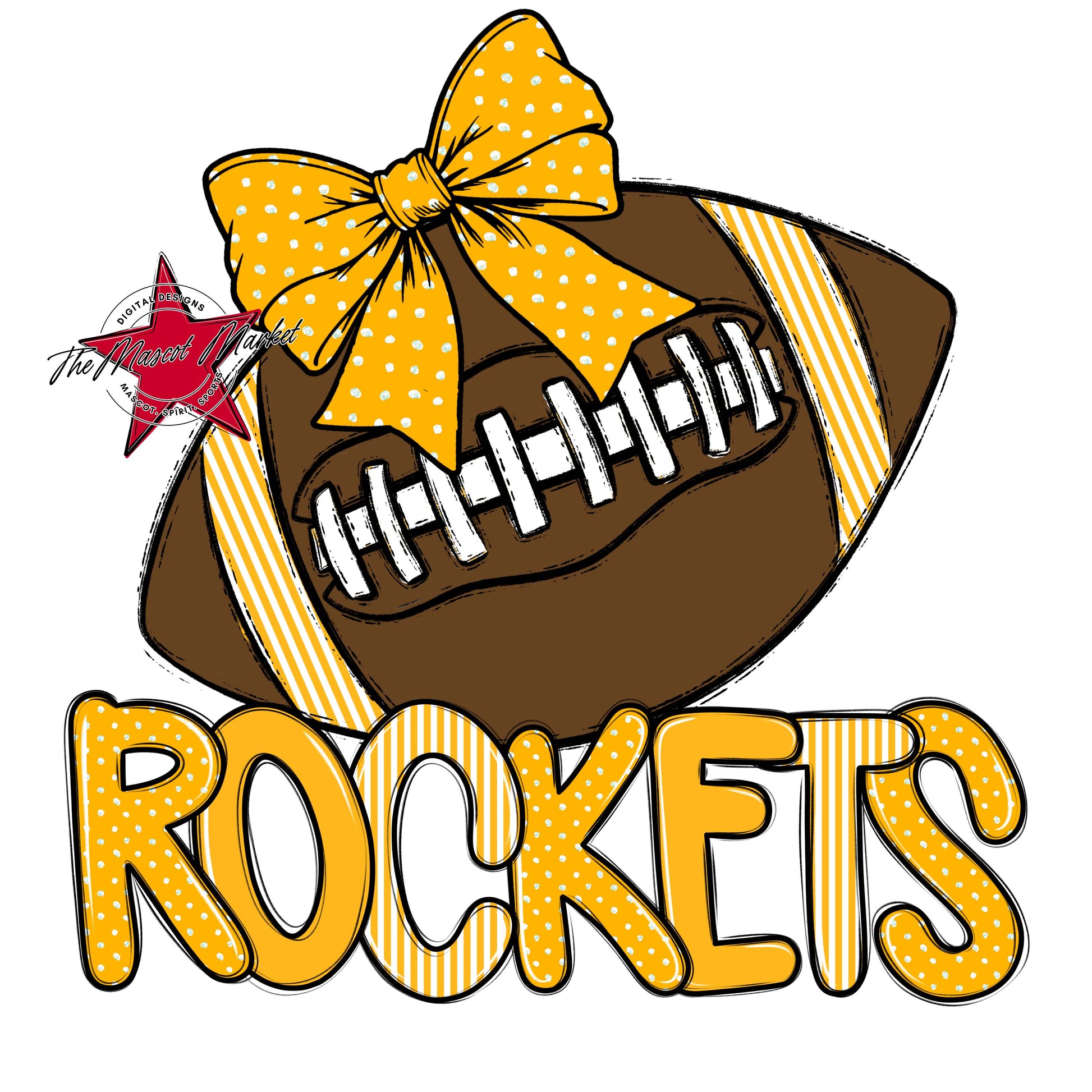 Rockets Football Spirit Design-Yellow