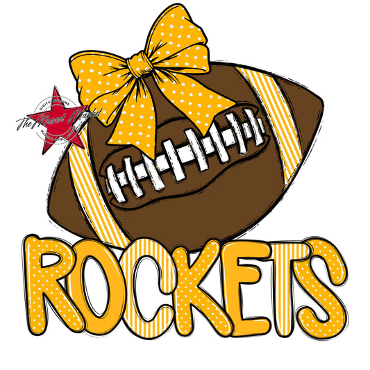 Rockets Football Spirit Design-Yellow