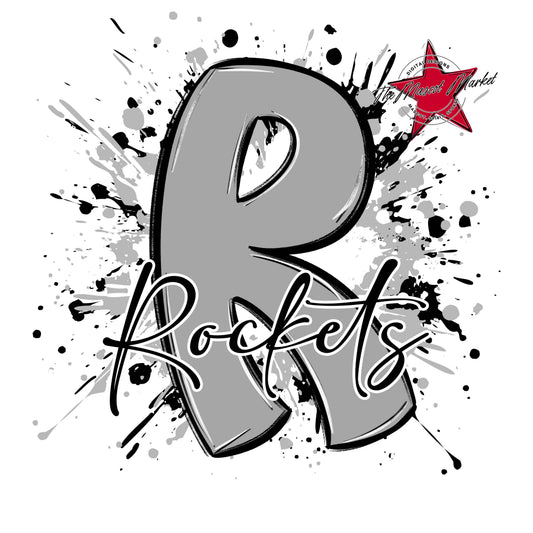 Rockets Mascot Splatter-Grey