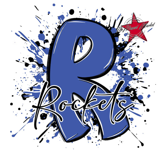 Rockets Mascot Splatter-Off Blue