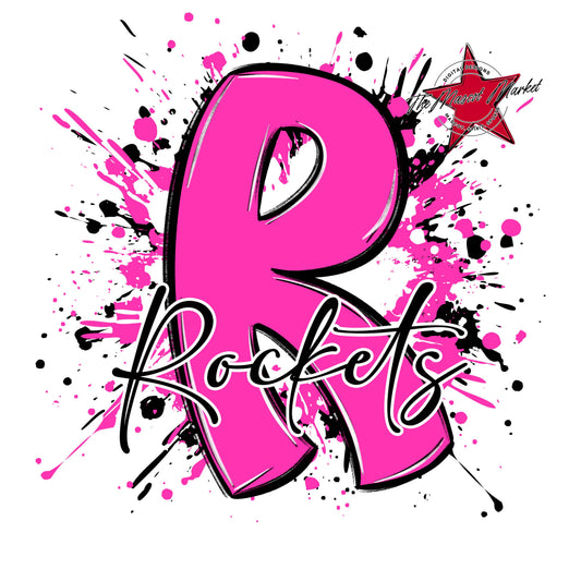 Rockets Mascot Splatter-Pink