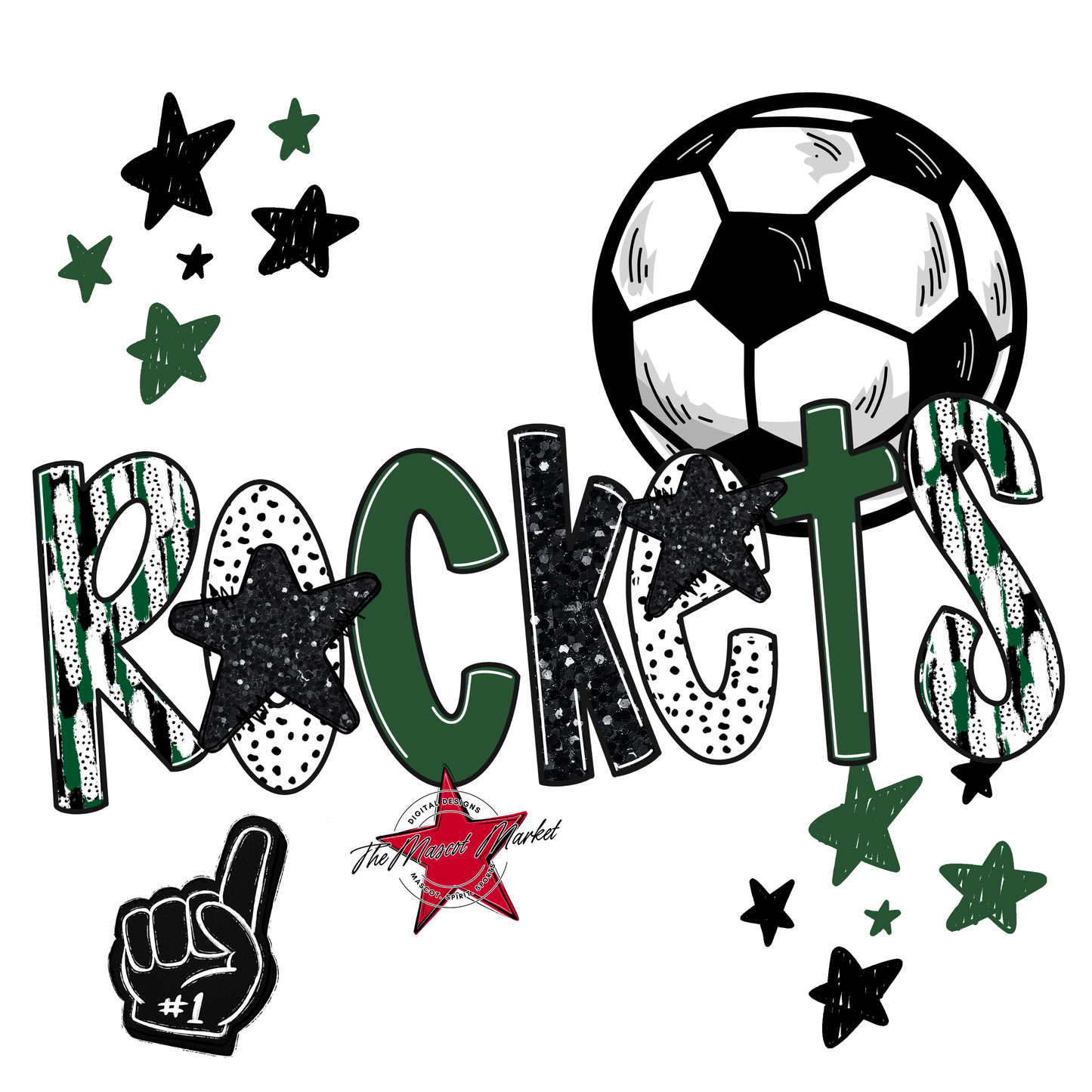 Rockets Soccer Scrape-Green