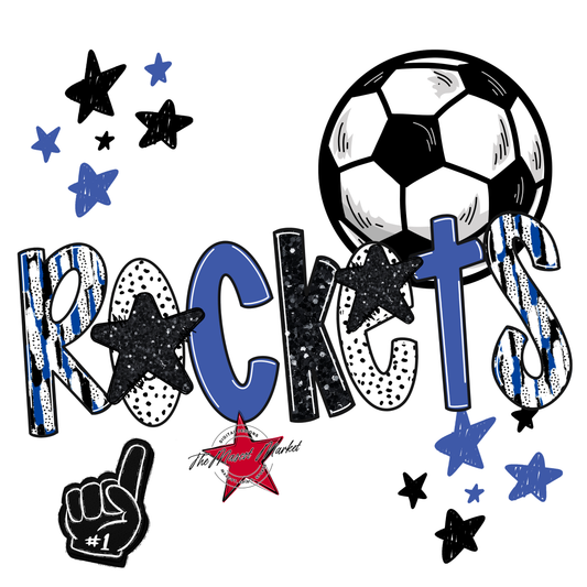 Rockets Soccer Scrape-Off Blue