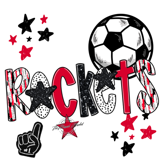 Rockets Soccer Scrape-Red