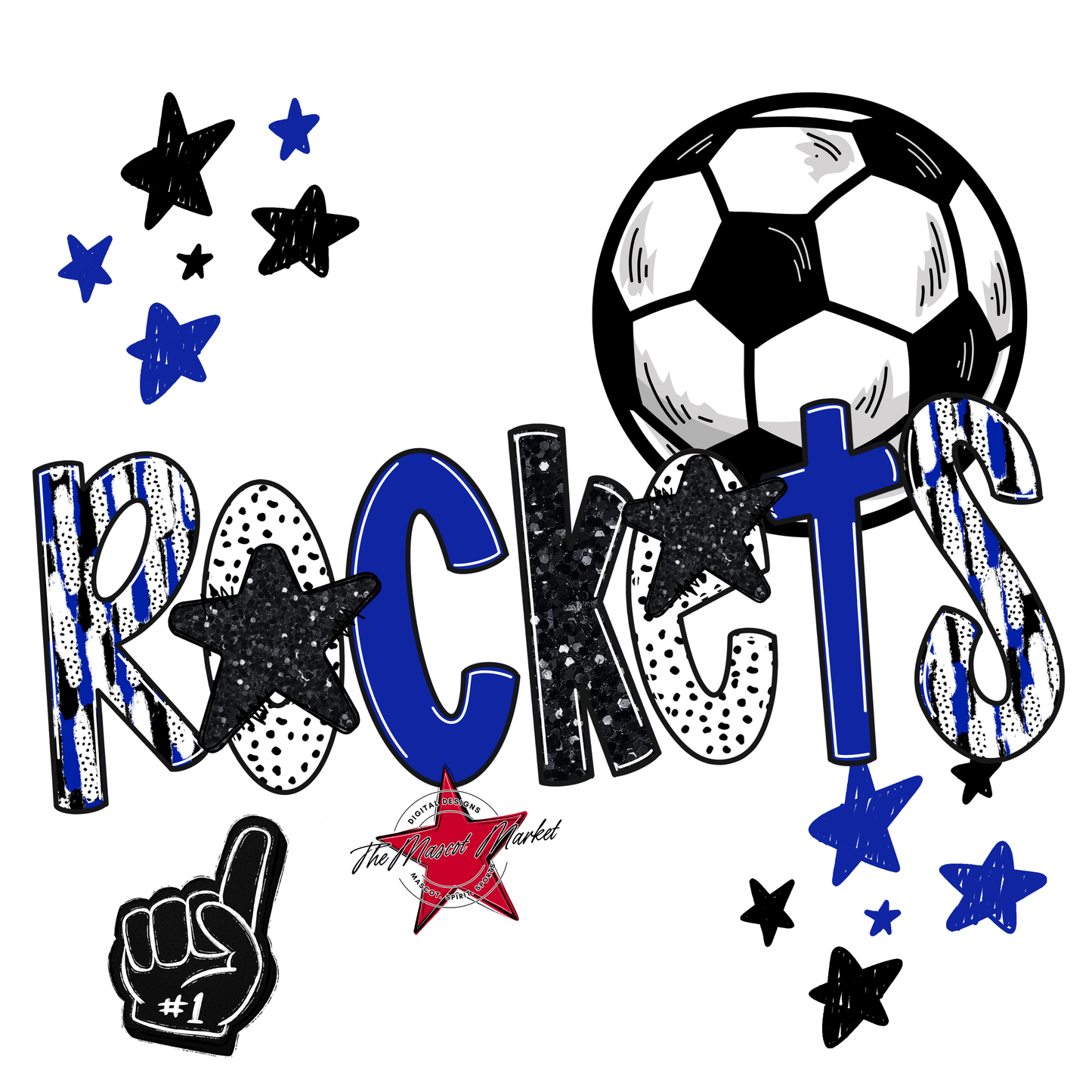 Rockets Soccer Scrape-Royal Blue