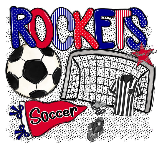 Rockets Soccer Spirit-Blue & Red