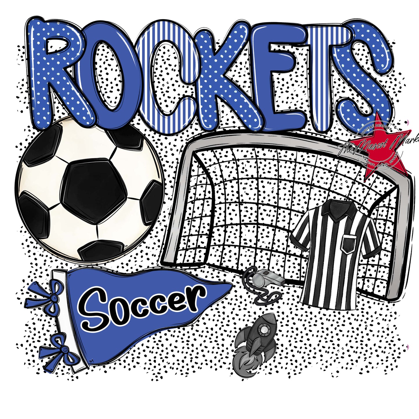Rockets Soccer Spirit-Off Blue