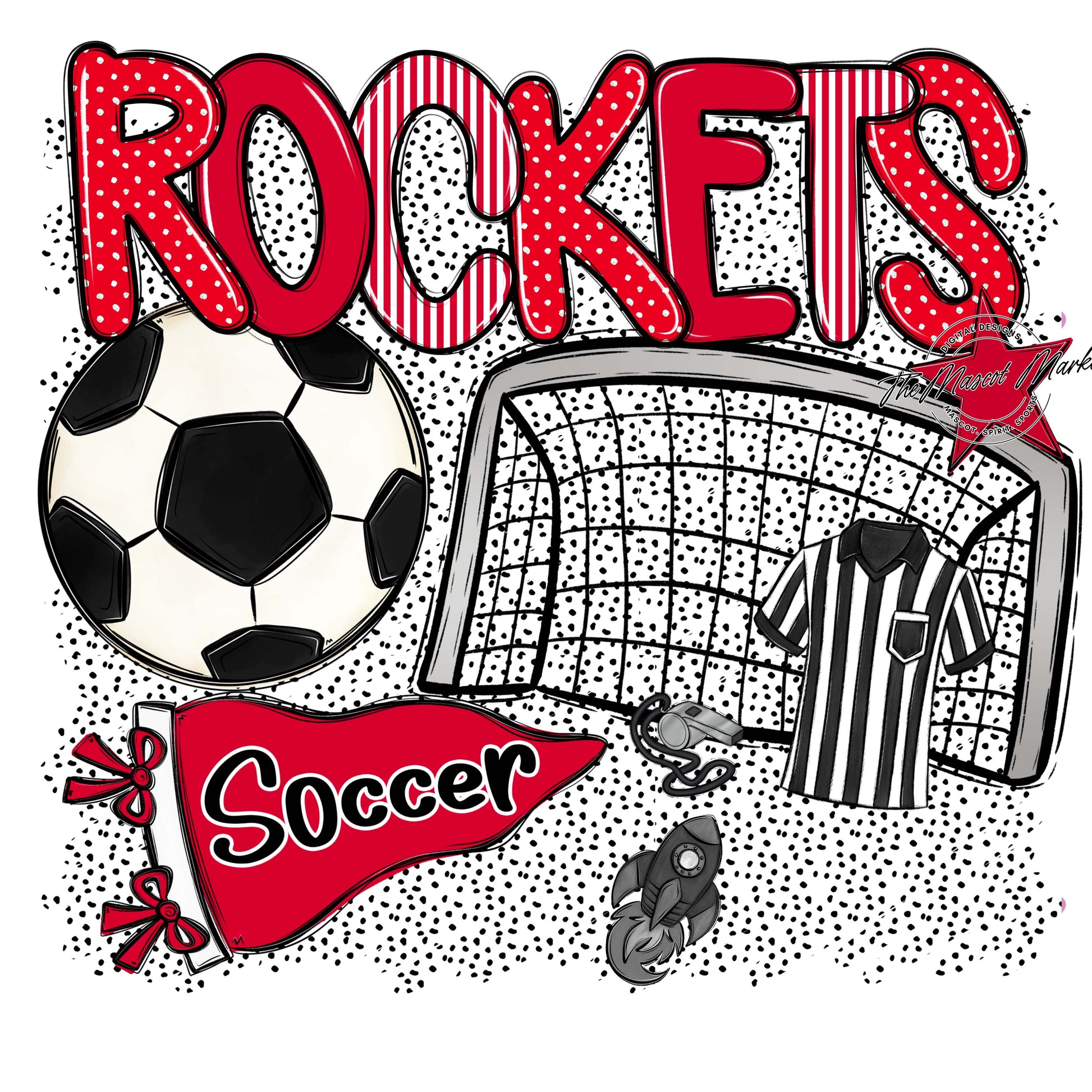 Rockets Soccer Spirit-Red