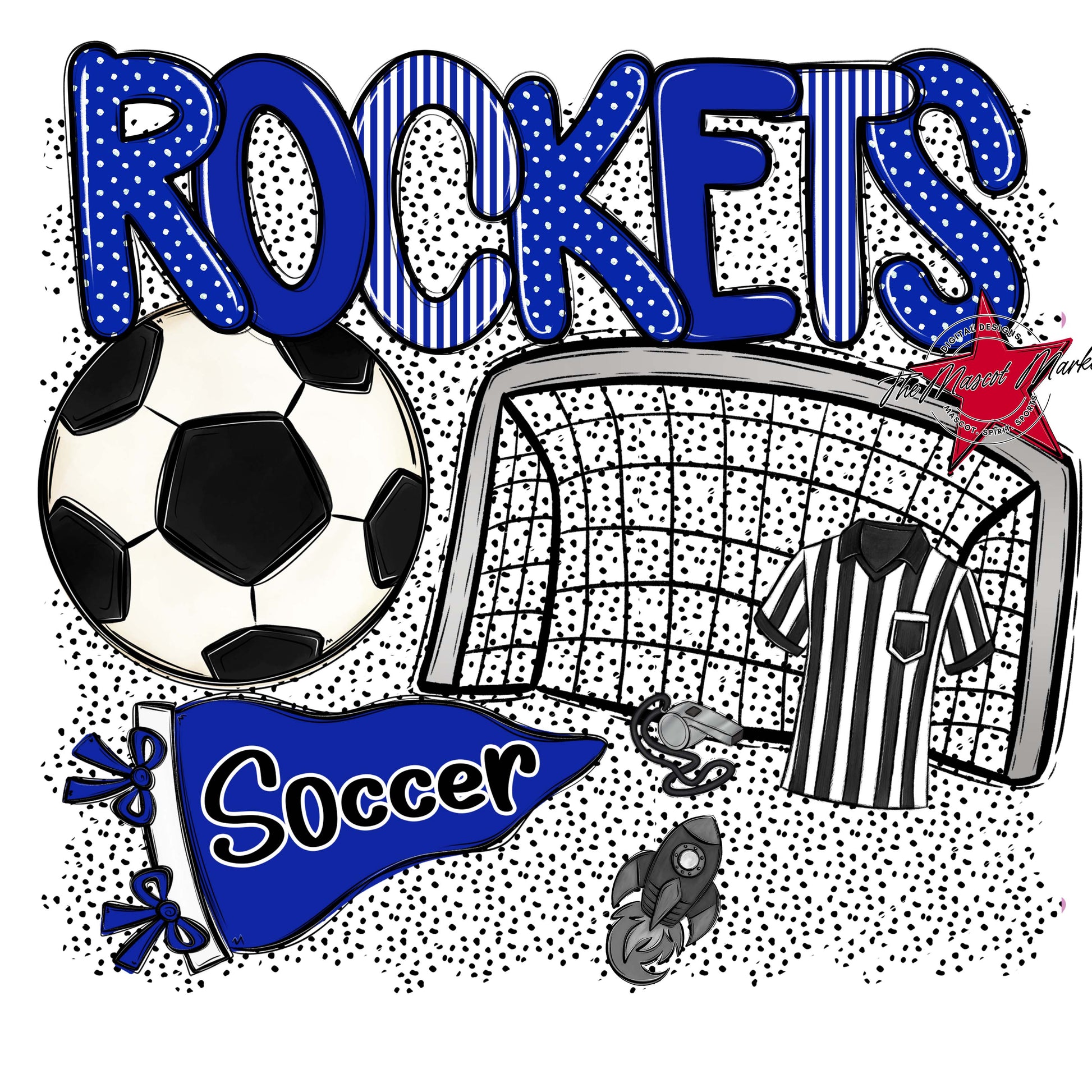 Rockets Soccer Spirit-Royal Blue