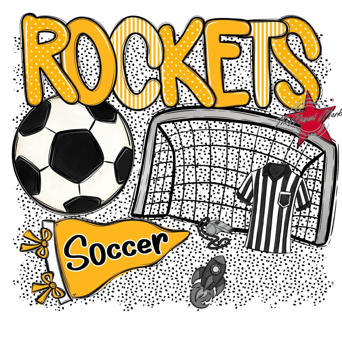 Rockets Soccer Spirit-Yellow
