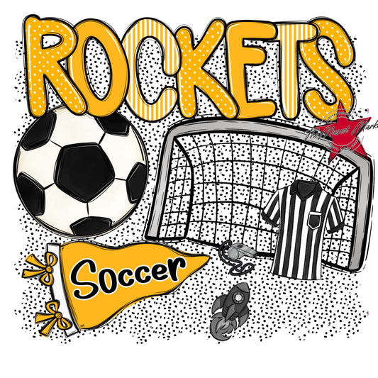 Rockets Soccer Spirit-Yellow