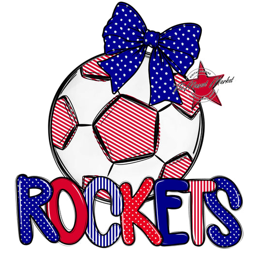 Rockets Soccer Spirit Design-Blue & Red