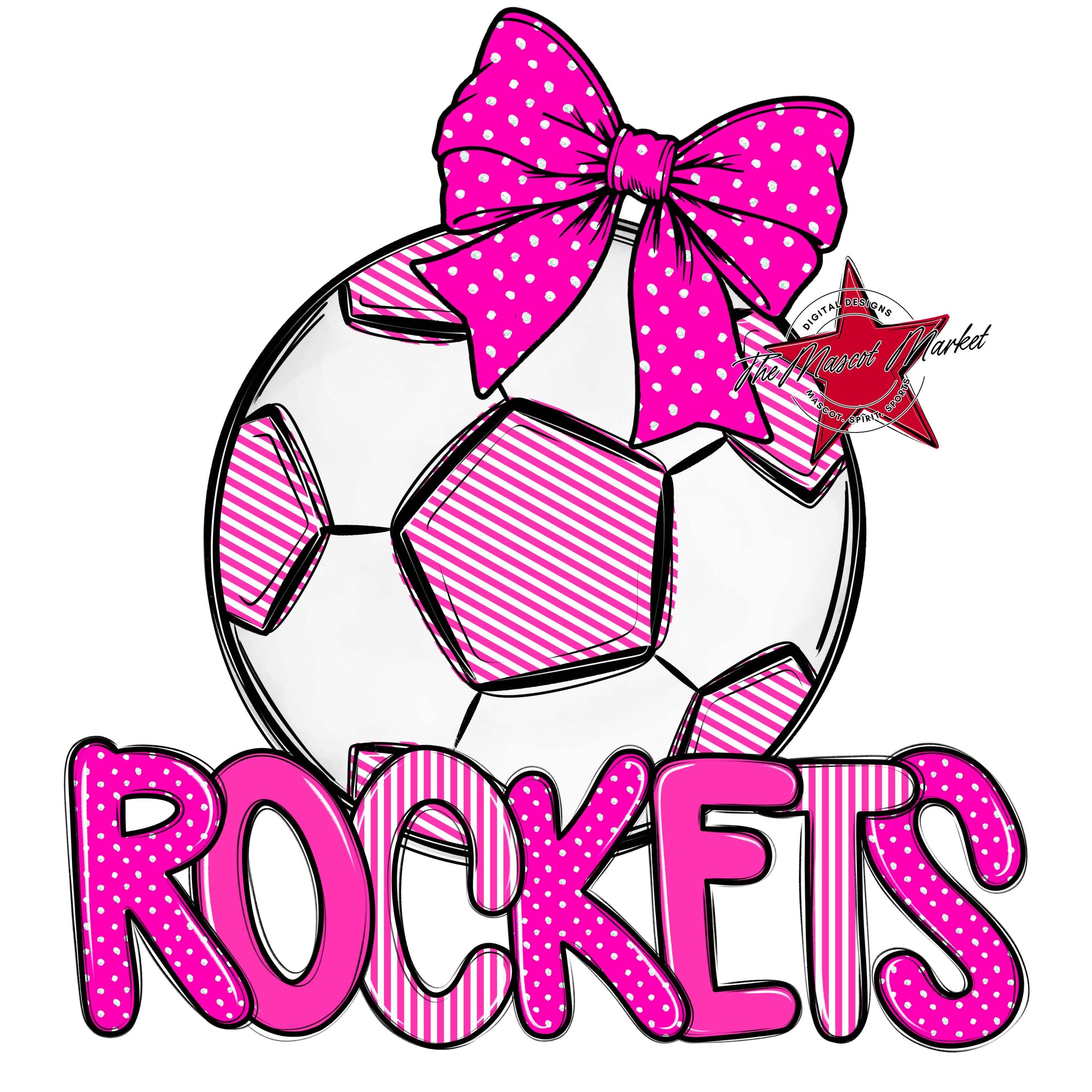 Rockets Soccer Spirit Design-Pink