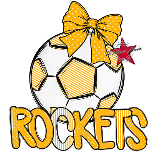 Rockets Soccer Spirit Design-Yellow