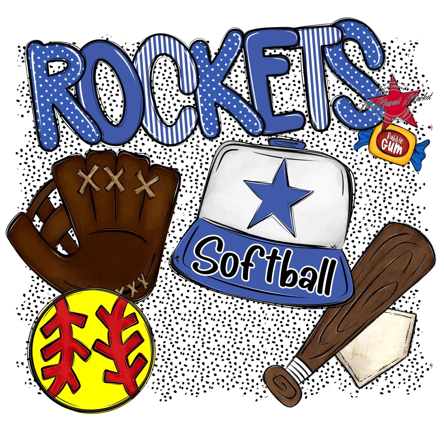 Rockets Softball Spirit-Off Blue