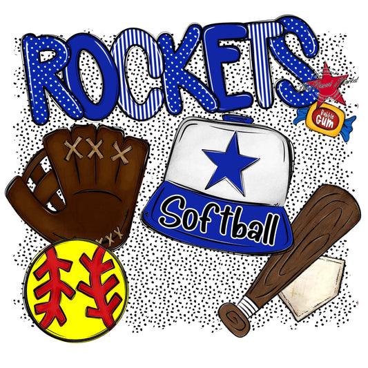 Rockets Softball Spirit-Royal Blue