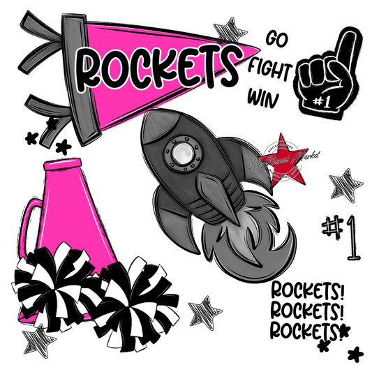 Rockets Spirit Design-Pink