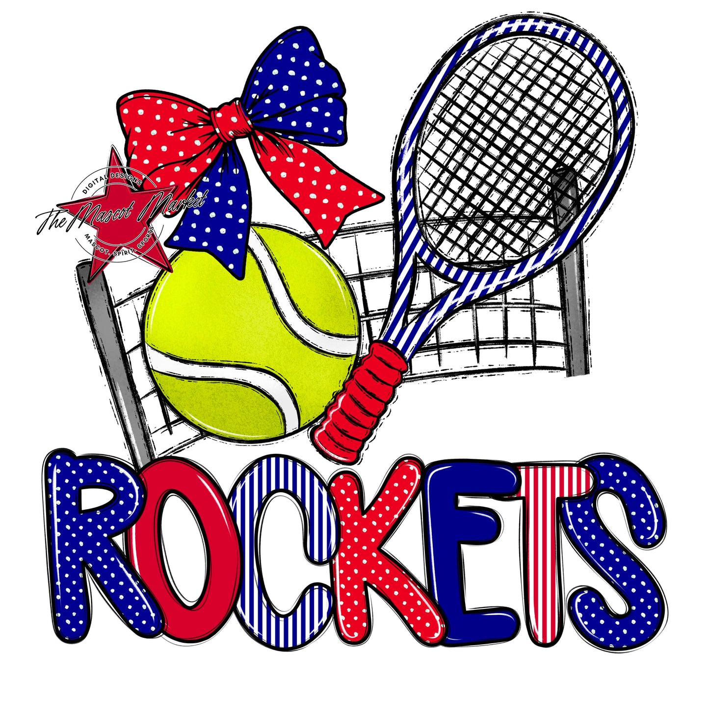 Rockets Tennis Spirit Design-Blue & Red