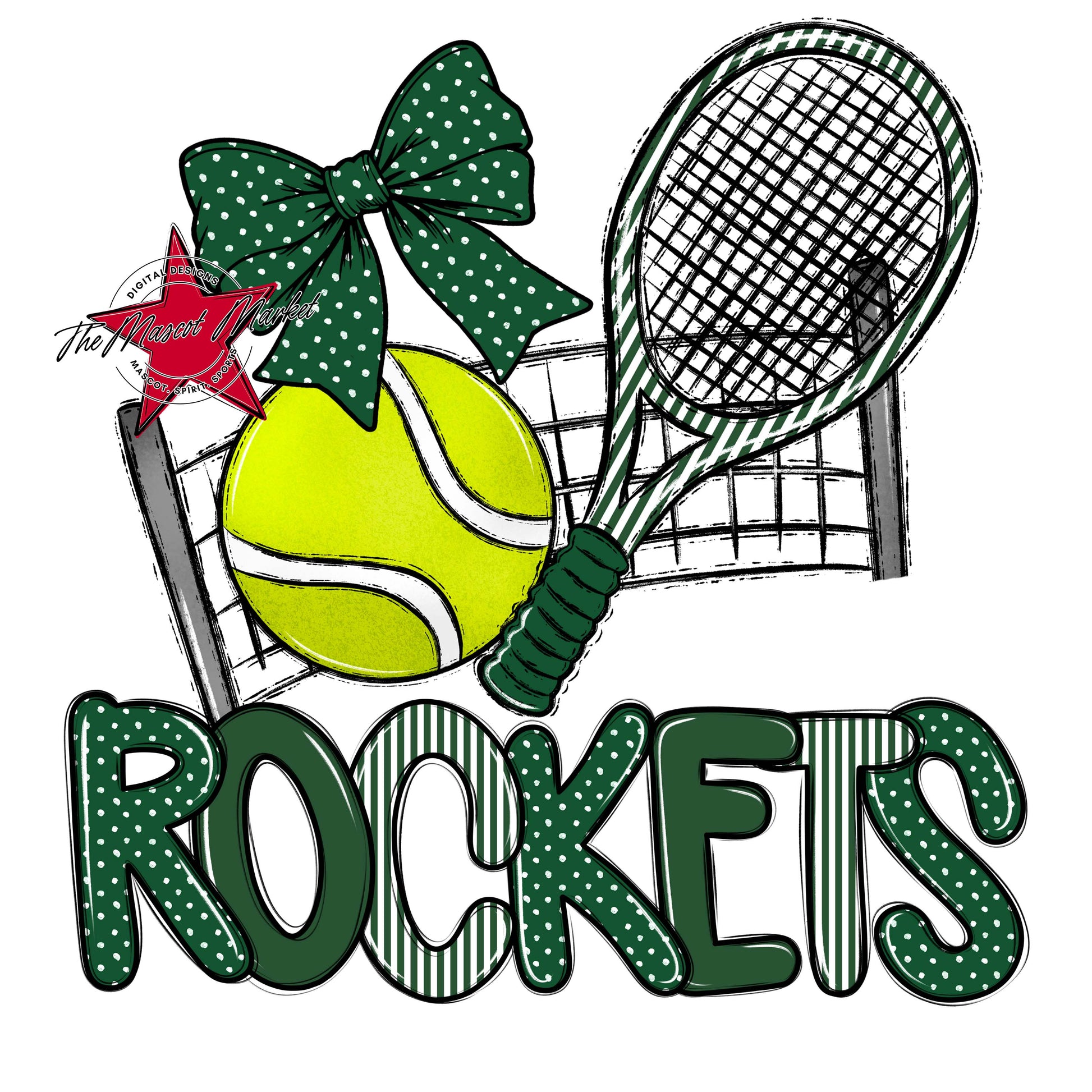 Rockets Tennis Spirit Design-Green